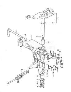 Outboard DT 85 drawing Swivel Bracket (1996 to 2000)