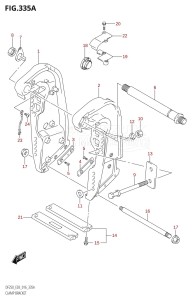 DF200Z From 20002Z-610001 (E03)  2016 drawing CLAMP BRACKET (DF200T:E03:X-TRANSOM)