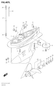 15002Z-510001 (2005) 150hp E01 E40-Gen. Export 1 - Costa Rica (DF150ZG) DF150ZG drawing GEAR CASE (DF175TG:E01)