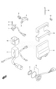 Outboard DF 90A drawing PTT Switch/Engine Control Unit