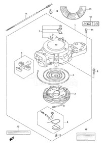 DF 9.9B drawing Recoil Starter