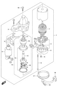 Outboard DF 350A drawing Starting Motor