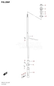 DF60A From 06002F-040001 (E01 E40)  2020 drawing CLUTCH ROD (DF60ATH:E40)