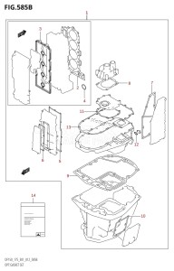 DF175Z From 17502Z-210001 (E01 E40)  2012 drawing OPT:GASKET SET (DF150T:E40)