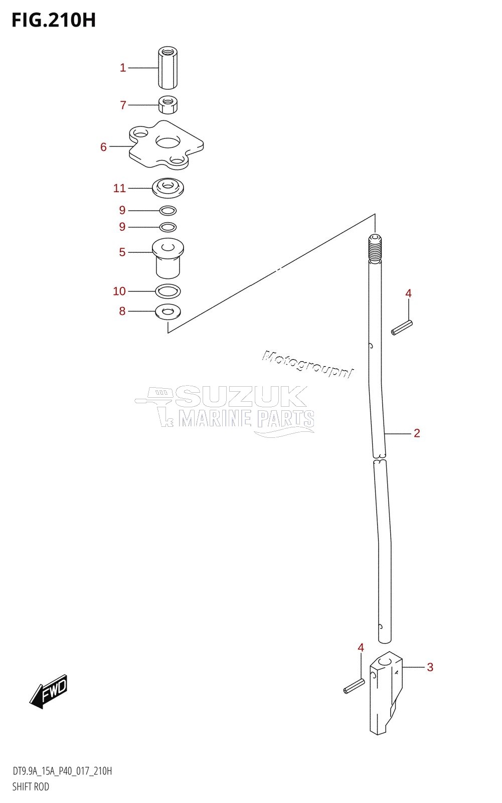 SHIFT ROD (DT15A:P81)