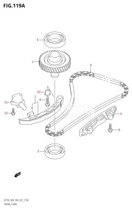 08002F-110001 (2011) 80hp E01 E40-Gen. Export 1 - Costa Rica (DF80AT  DF80AWT) DF80A drawing TIMING CHAIN