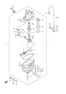 Outboard DF 115A drawing Fuel Vapor Separator