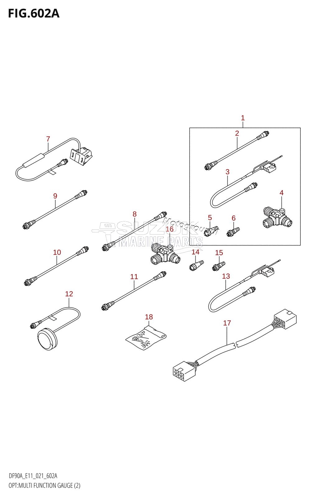 OPT:MULTI FUNCTION GAUGE (2) (DF70A,DF80A,DF90A,DF100B)