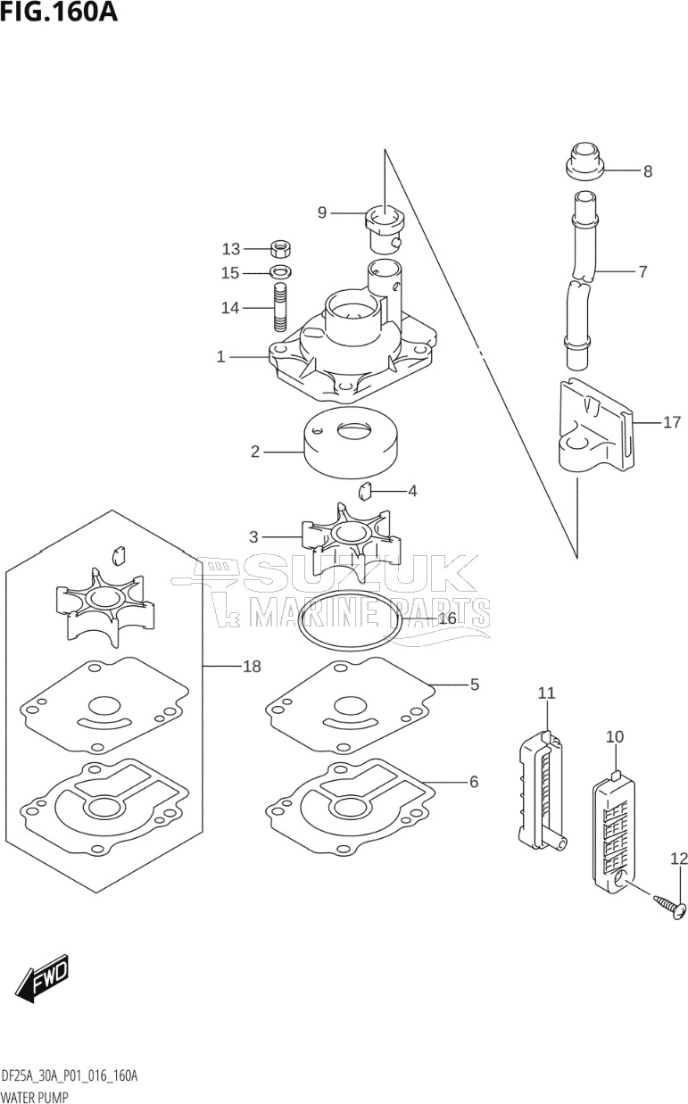 WATER PUMP (DF25A:P01)