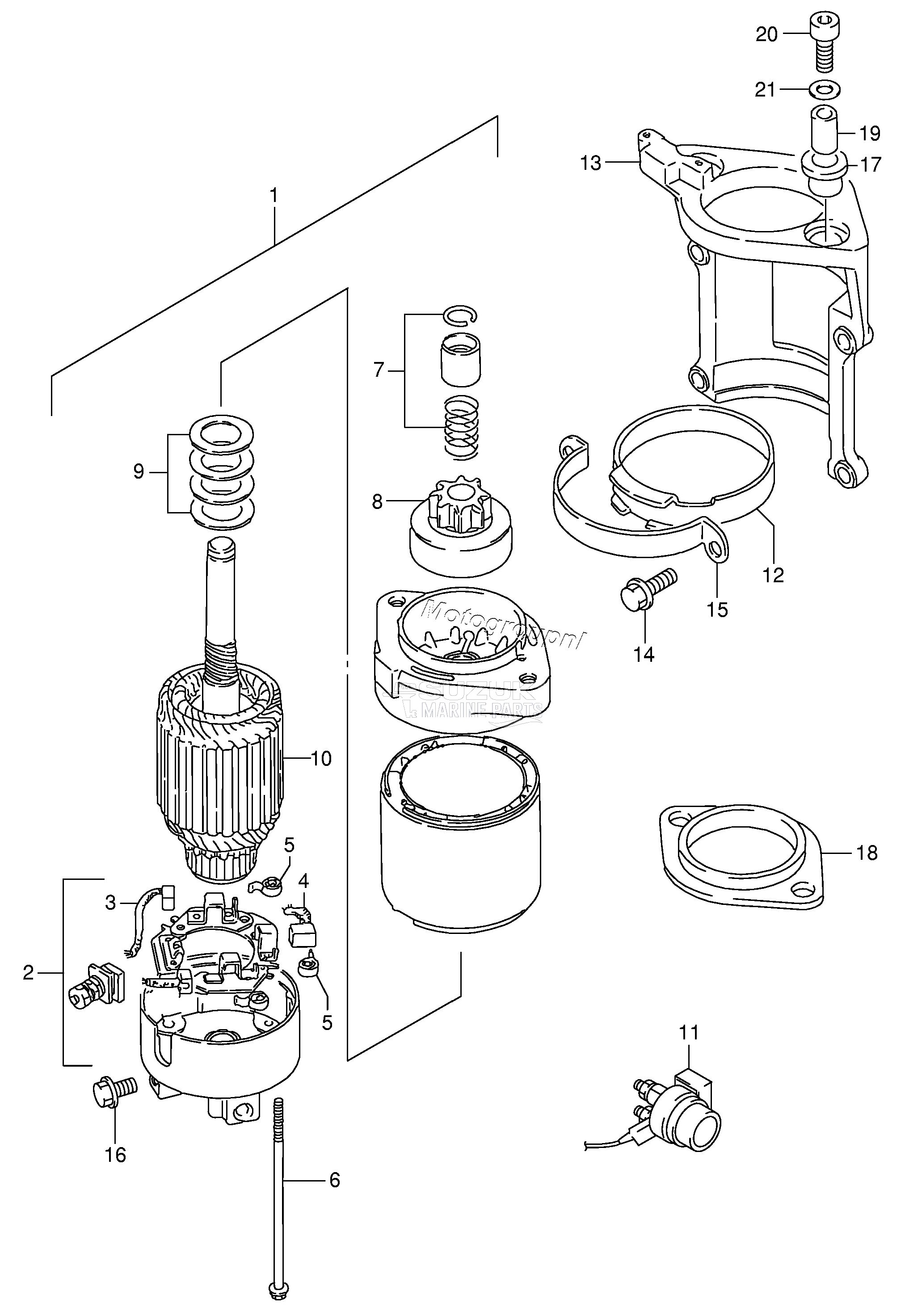 STARTING MOTOR (MODEL:98,99)