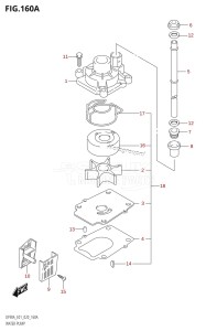 DF70A From 07003F-340001 (E11 E40)  2023 drawing WATER PUMP (DF70A:E01)