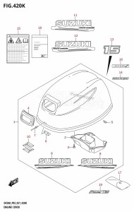 DF15A From 01504F-040001 (P03)  2020 drawing ENGINE COVER (DF15ATH:020)