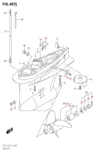 DF175ZG From 17502Z-510001 (E03)  2015 drawing GEAR CASE (DF150ST:E03)