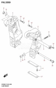 DF100C From 10005F-440001 (E01)  2024 drawing CLAMP BRACKET (DF115BT,DF115BZ,DF100C)