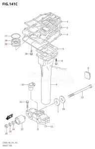 DT40 From 04005K-610001 ()  2016 drawing EXHAUST TUBE (DT40WR:P40)