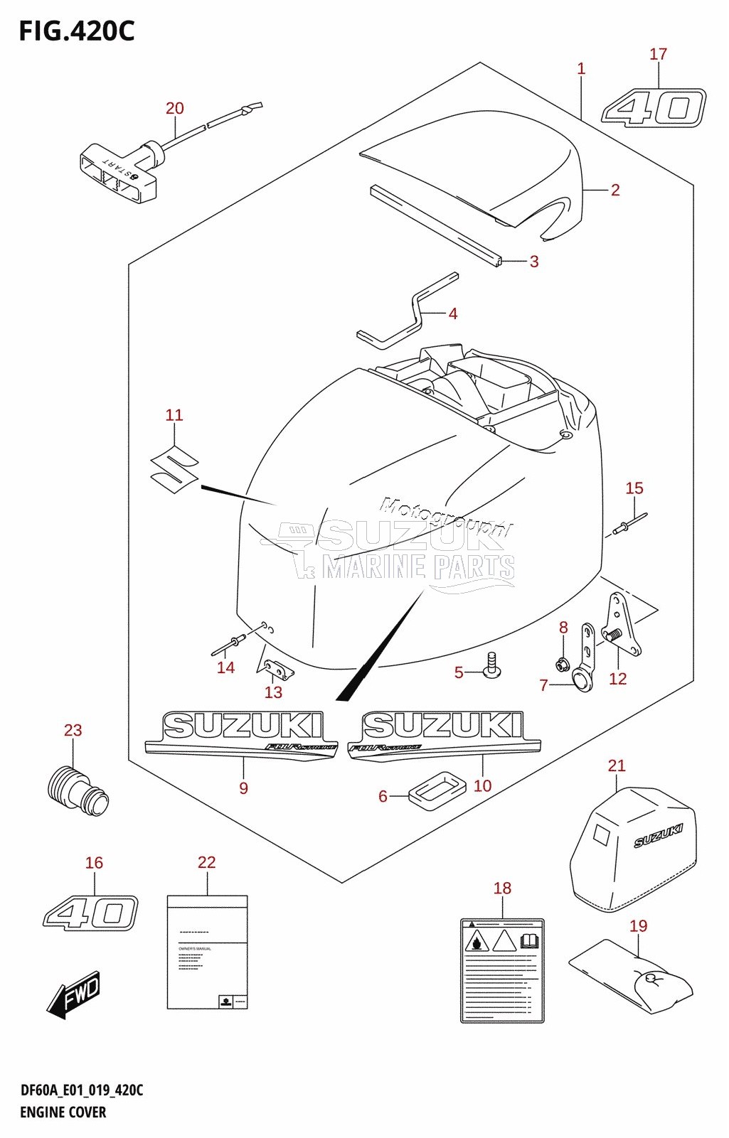 ENGINE COVER (DF40AST:E34)