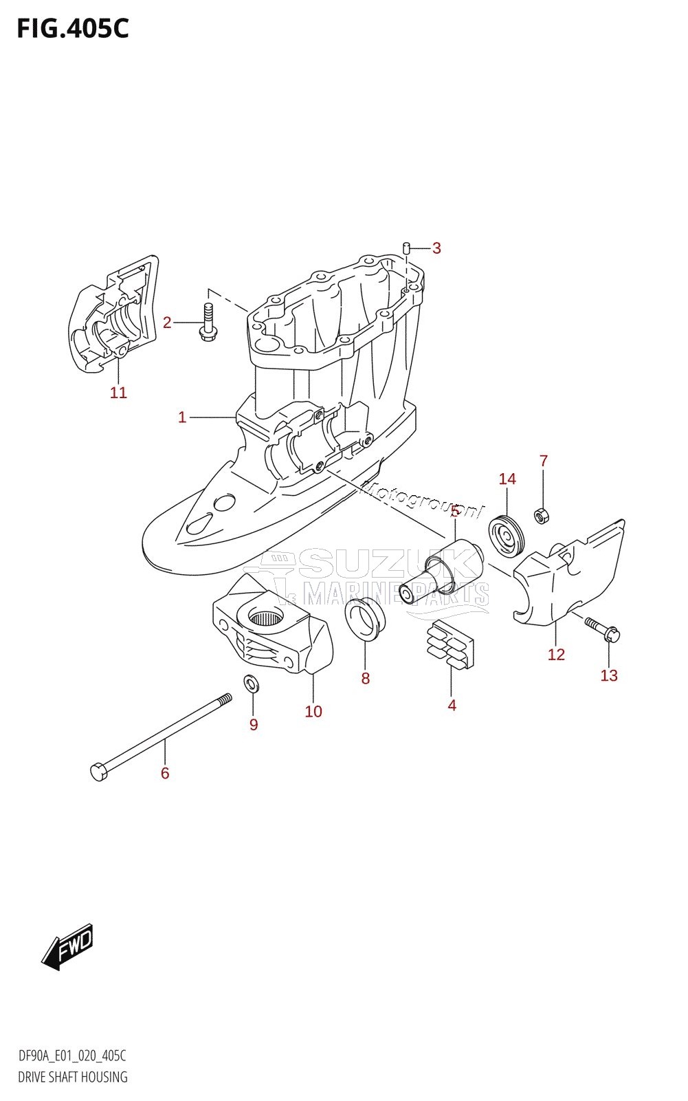 DRIVE SHAFT HOUSING ((DF70ATH,DF90ATH):E01)