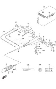 DF 9.9A drawing Tiller Handle