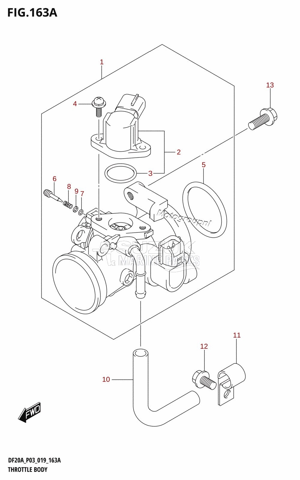 THROTTLE BODY (DF9.9B,DF9.9BTH,DF15A,DF15ATH,DF20A,DF20ATH)