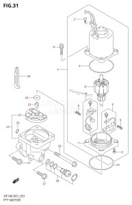 DF140 From 14001F-421001 (E01 E40)  2004 drawing PTT MOTOR