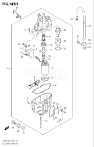 11503Z-410001 (2014) 115hp E01 E40-Gen. Export 1 - Costa Rica (DF115AZ) DF115AZ drawing FUEL VAPOR SEPARATOR (DF140AT:E40)