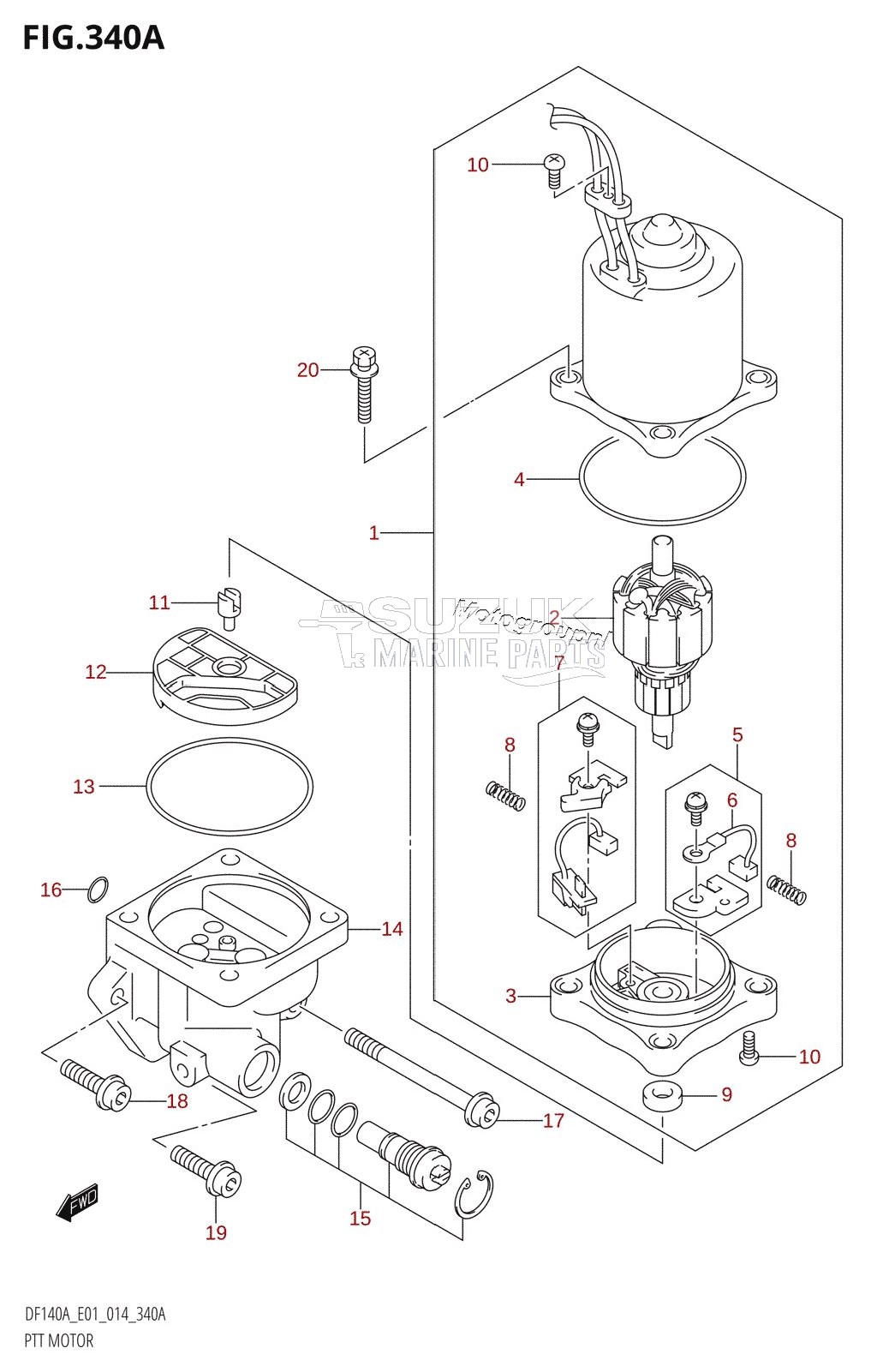 PTT MOTOR (DF100AT:E01)