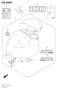 07003F-240001 (2022) 70hp E11 E40-Gen. Export 1-and 2 (DF70AT  DF70ATH  DF70ATH) DF70A drawing ENGINE COVER (DF100B:020)