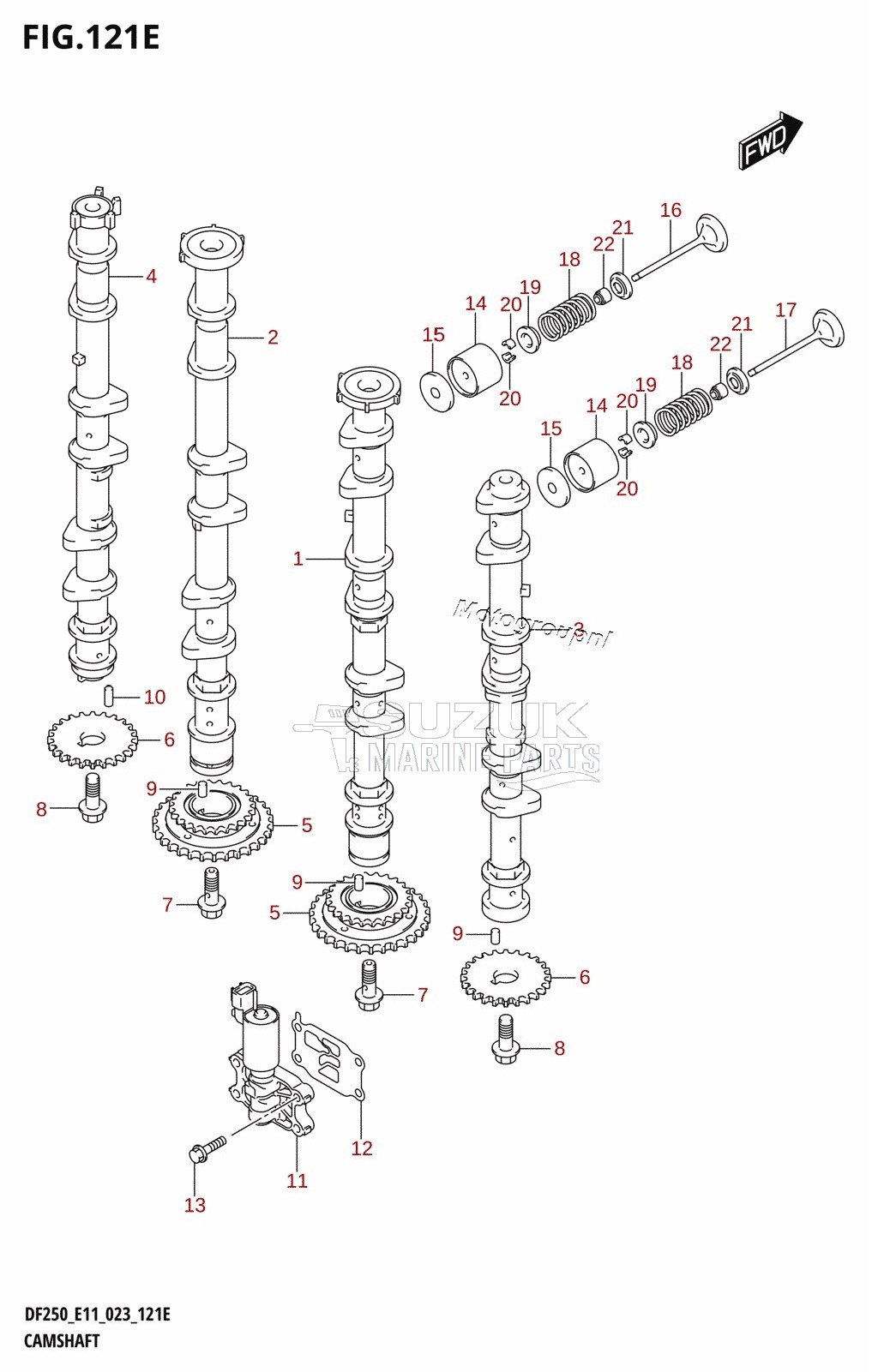 CAMSHAFT ((DF250T,DF250Z):(020,021))