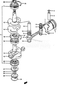 DT50 From 05001k-301001 till 301360 ()  1984 drawing CRANKSHAFT