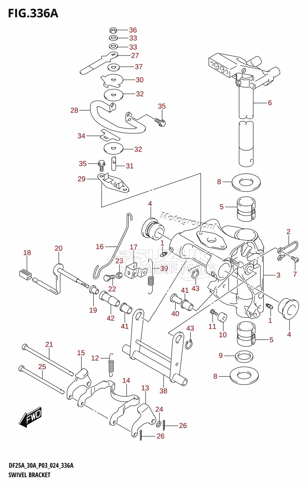 SWIVEL BRACKET (DF25A)