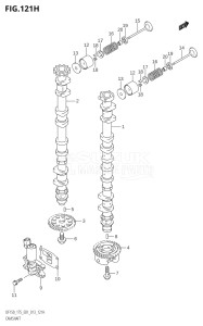 15002F-310001 (2013) 150hp E01 E40-Gen. Export 1 - Costa Rica (DF150T) DF150 drawing CAMSHAFT (DF175Z:E40)