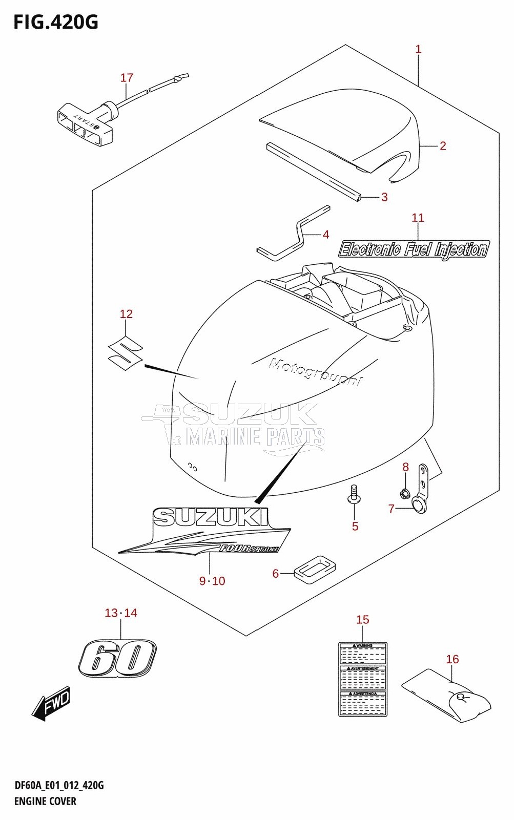 ENGINE COVER (DF60A:E40)