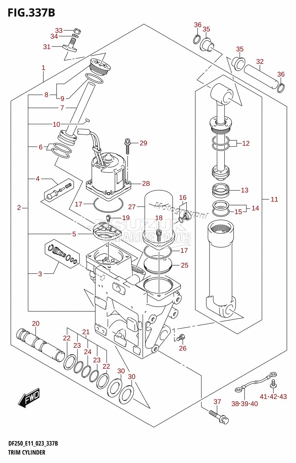 TRIM CYLINDER (X-TRANSOM,XX-TRANSOM)