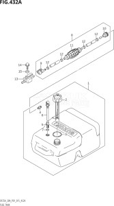 02504F-510001 (2005) 25hp P01-Gen. Export 1 (DF25A  DF25AR  DF25AT  DF25ATH  DT25K) DF25A drawing FUEL TANK