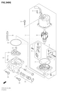 20002Z-410001 (2014) 200hp E03-USA (DF200Z) DF200Z drawing PTT MOTOR (DF200T:E03:L-TRANSOM)