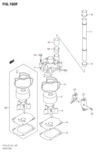 DF250Z From 25003Z-210001 (E01 E40)  2012 drawing WATER PUMP (DF225T:E40)