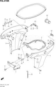 04003F-310001 (2013) 40hp E01-Gen. Export 1 (DF40A  DF40AQH  DF40AST  DF40ATH) DF40A drawing SIDE COVER (DF60AQH:E40)