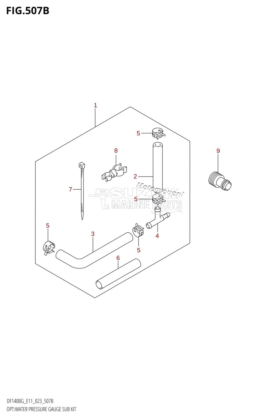 OPT:WATER PRESSURE GAUGE SUB KIT (DF140BG,DF140BZG)