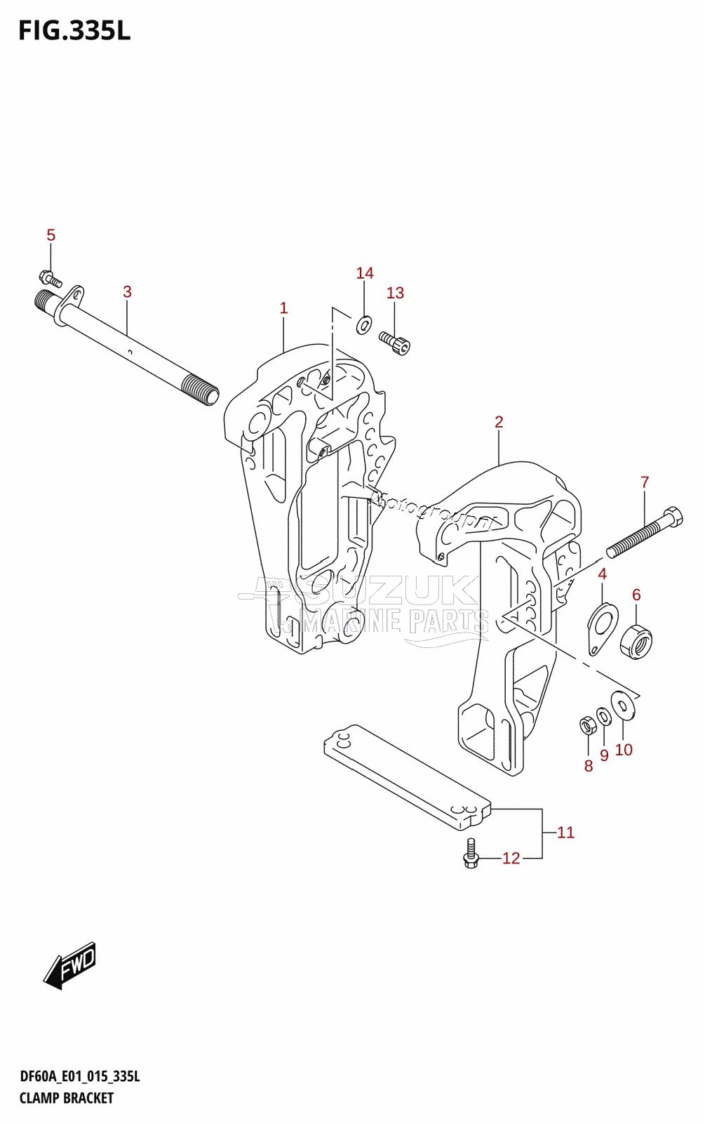 CLAMP BRACKET (DF60ATH:E01)