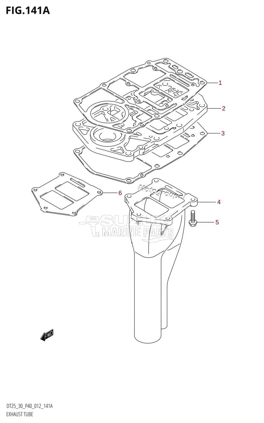 EXHAUST TUBE (DT25K:P36)