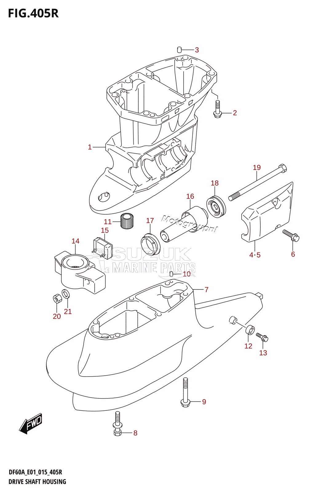 DRIVE SHAFT HOUSING (DF60AVT:E01)