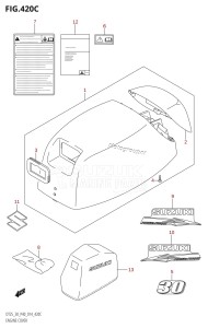 DT30 From 03005-410001 ()  2014 drawing ENGINE COVER (DT30R:P40)