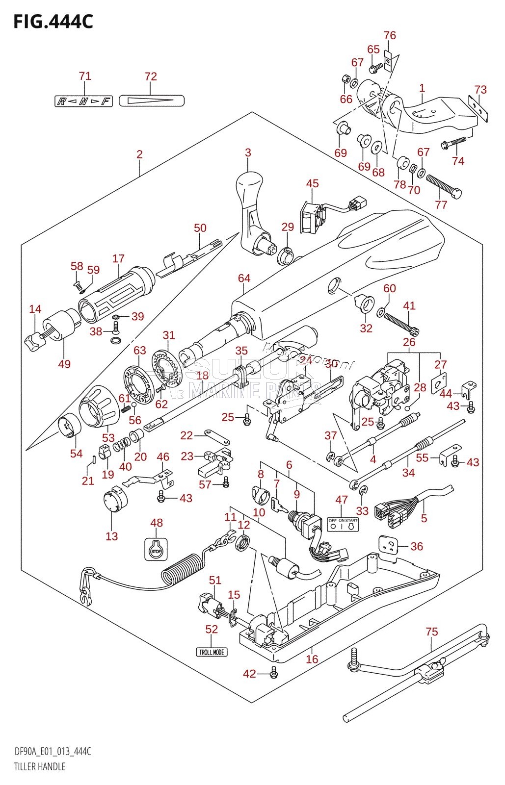 TILLER HANDLE (DF90ATH:E01)