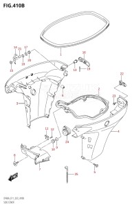 04003F-340001 (2023) 40hp E01 E11-Gen. Export 1-and 2 (DF40A  DF40AQH  DF40AT  DF40ATH) DF40A drawing SIDE COVER (DF50AVT,DF50AVTH,DF60AVT,DF60AVTH)