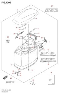 DF250Z From 25003Z-040001 (E03)  2020 drawing ENGINE COVER (DF250T,DF250Z)