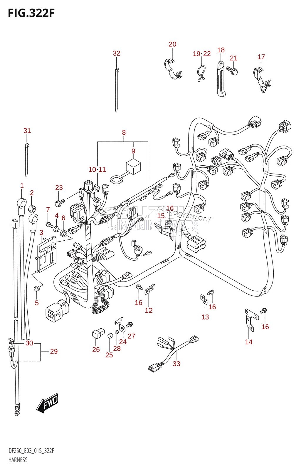 HARNESS (DF250Z:E03)