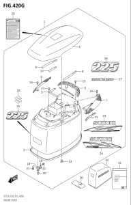 25004F-510001 (2005) 250hp E03-USA (DF250ST  DF250T  DF250Z) DF250T drawing ENGINE COVER (DF225Z:E03)