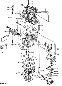 DT50 From 05001k-301001 till 301360 ()  1984 drawing CARBURETOR