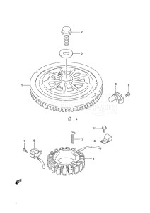 Outboard DF 50A drawing Magneto