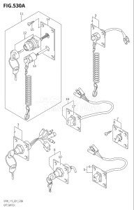 10001F-980001 (2009) 100hp E01-Gen. Export 1 (DF100TK9) DF100 drawing OPT:SWITCH (K1,K2,K3,K4)